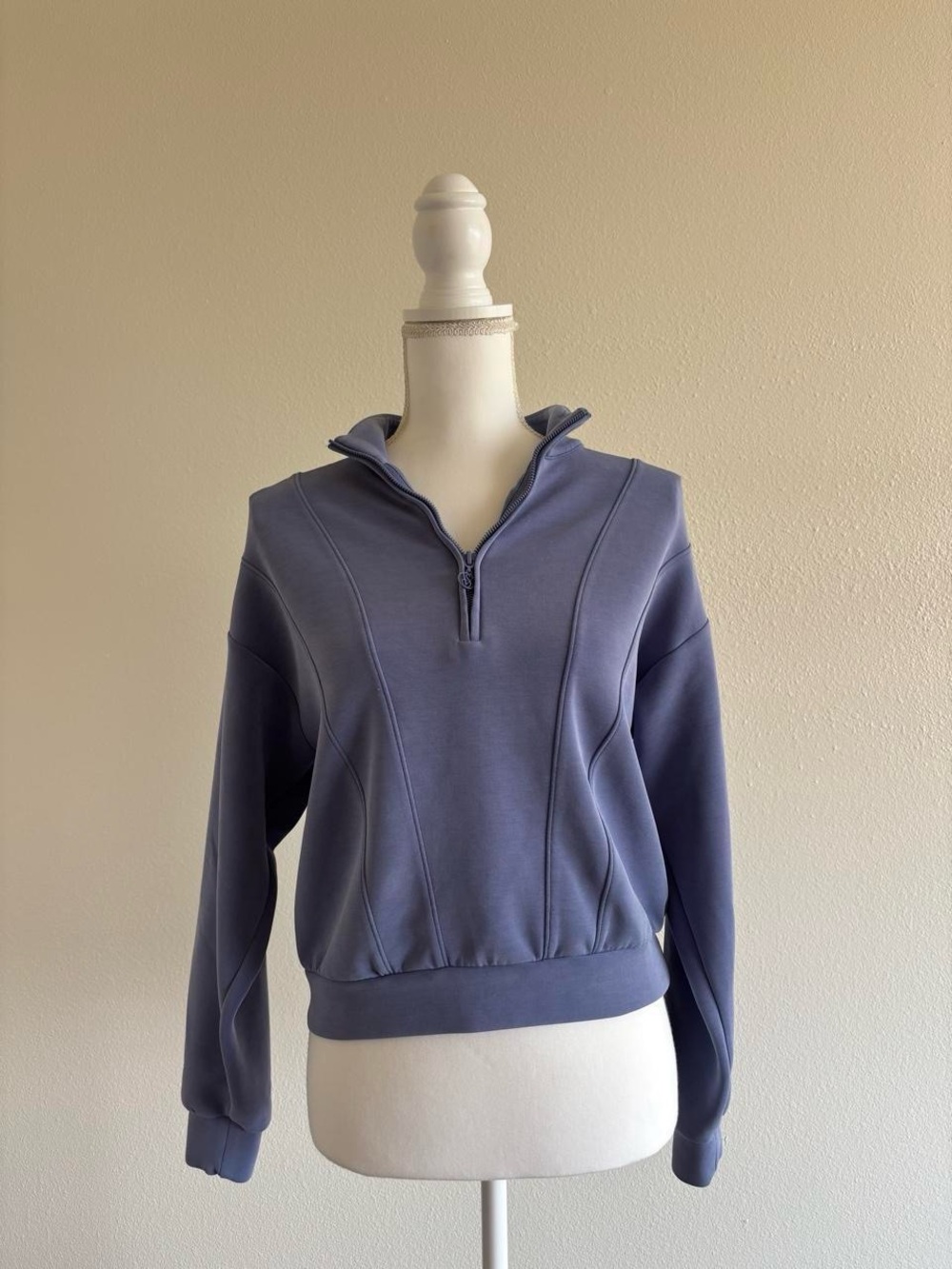 Victoria's Secret Quarter-Zip Crewneck Sweater - Slate Blue